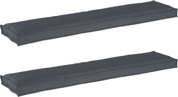 vidaXL - Ligbedkussens - voor - Bank - 2 - stuks - Antraciet - 180x40x8 - cm - Oxford - Stof