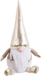 Christmas Kerstversiering Wit Gouden Zand Weefsel 22 X 19 X 46 Cm