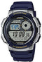 Horloge Heren Casio WORLD TIME ILLUMINATOR - 5 ALARMS, 10 YEAR BATTERY Zwart Grijs (Ø 40 mm) (Ø 43 mm)