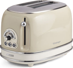 Ariete 0155 - Vintage Broodrooster - 810 Watt - 6 Bruiningsniveaus - Beige