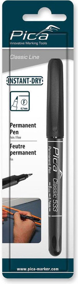 Pica 533/46 Permanent Pen - 0,7mm - Ronde punt - Zwart