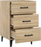 vidaXL - Nachtkastje - 40x40x66 - cm - bewerkt - hout - sonoma - eikenkleurig
