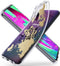 iMoshion Design voor de Samsung Galaxy A40 hoesje - Let's Go Travel - Zwart / Goud