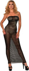 Printed Datex lange gestreepte strapless jurk - XL
