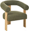 Fauteuil ILBRO Bouclé Groen