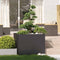 vidaXL - Plantenbak - 100x100x80 - cm - staal - zwart