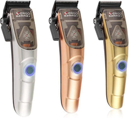 Gamma+ X-Ergo tondeuse - Professionele snoerloze clipper - Ergonomisch - Kleur: chrome roos goud