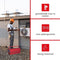 Toolland Gereedschapskist - Metaal - Uitklapbaar 5 vakken - Rood 530 x 200 x 210 mm