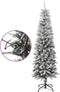 vidaXL - Kunstkerstboom - met - sneeuw - smal - 180 - cm - PVC - en - PE