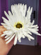 J-Line bloem Gerbera Virgin - kunststof - wit - 12 stuks