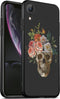 iMoshion Hoesje Geschikt voor iPhone Xr Hoesje Siliconen - iMoshion Design hoesje - Zwart / Flower Skull