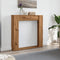 vidaXL - Haardombouw - 100x20x100 - cm - bewerkt - hout - artisanaal - eikenkleurig