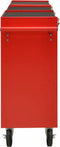 vidaXL - Gereedschapswagen - met - 21 - lades - staal - rood