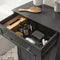 SoBuy FRG238-DG - Badkamermeubel - 1 lade 2 deuren - Donkergrijs MDF 60cm