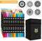 NAPI 48 Acrylstiften Dual Tip - Verfstiften voor Happy Stones - Inclusief 5 Mandala Sjablonen
