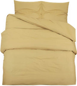 vidaXL - Dekbedovertrekset - lichtgewicht - 155x220 - cm - microvezel - taupe