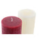 Kaars DKD Home Decor Wit Rood Kerstmis 9 x 9 x 15 cm (2 Stuks)