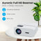 Auronic Beamer - Mini Beamer - 10.000 Lumen - WiFi 1080P Full HD - Wit