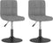 vidaXL - Eetkamerstoelen - draaibaar - 2 - st - fluweel - lichtgrijs