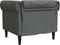 vidaXL Fauteuil Chesterfield-stijl stof donkergrijs