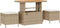 vidaXL - 3-delige - tuinset - met - kussens - in - beige - poly - rattan - en - acacia
