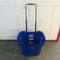 Klika - Winkelmand Shop Roll - 34L met uitschuifbaar handgreep - Blauw (4 stuks)