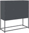 vidaXL - Dressoir - 100,5x39x107 - cm - koudgewalst - staal - antracietkleurig