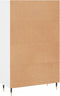 vidaXL - Hoge - kast - 69,5x31x115 - cm - bewerkt - hout - wit