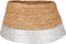 House of Seasons Kerstboomrok - H26 x Ø58 cm - Zeegras - Zilver