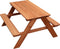 Sunny Dave Picknicktafel in Bruin - Multifunctonele Picknick tafel voor kinderen - FSC hout - 89x89x50cm