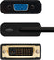 Nanocable 10.16.2008-BK - Adapter DVI naar VGA - 1080p - Zwart