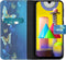 iMoshion Hoesje Geschikt voor Samsung Galaxy M31 Hoesje Met Pasjeshouder - iMoshion Design Softcase Bookcase - Meerkleurig / Blue Butterfly