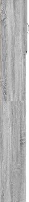 vidaXL - Wasmachinekast - 64x24x190 - cm - bewerkt - hout - grijs - sonoma - eikenkl
