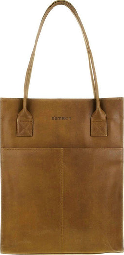 DSTRCT Medium Schoudertas - Leer - Ruim hoofdvak - Cognac
