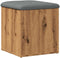 vidaXL - Opbergbankje - 42x42x45 - cm - bewerkt - hout - artisanaal - eikenkleur