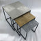 HSM Collection Salontafel Fletcher Vierkant - 48x48x45 - Zilver/Goud/Grijs - Aluminium/Ijzer