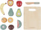 Little Dutch - Houten Snijfruit Set - 6 stuks fruit met snijplank en mes
