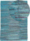 MERSIN - Laagpolig vloerkleed - Turquoise - 140 x 200 cm - Katoen