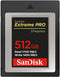 Sandisk Extreme Pro - CFexpress Card Type B - 512GB - 1700MB/s lezen 1400MB/s schrijven