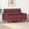 vidaXL - Tweezitsbank - 120 - cm - stof - wijnrood