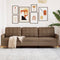 vidaXL - Driezitsbank - 210 - cm - stof - bruin
