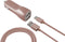 Ksix - 2 USB-autolader met USB-Micro en USB Kabel - metaal Rose Goud