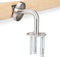 Aluminium trapleuning - rond - 150 cm - Ø 42 mm - beukenhout look - lichtbruin zilver - met wandhouder
