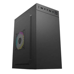 ATX Semi-toren doos approx! APPC-201F - MicroATX - 500 W Voedingsbron - Zwart