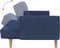 vidaXL - Slaapbank - 2-zits - stof - blauw