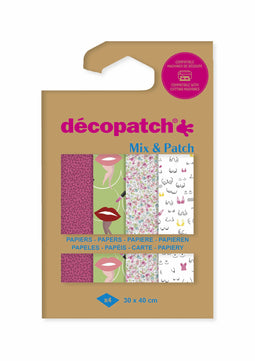 Décopatch - Hobbypapier décopatch 30x40cm 4v ode aan de vrouw | 6 stuks