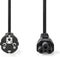 Nedis Stroomkabel - Type F (CEE 7/7) Male - IEC-320-C5 - 5.00 m - Zwart