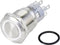 TRU COMPONENTS TC-10090972 LAS1-AGQ-22E/W/24V/S Vandalismebestendige druktoets 250 V/AC 3 A 2x aan/(aan) Moment Wit IP6