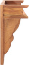 vidaXL - Wandkapstok - 80x16,5x35 - cm - massief - teakhout