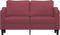 vidaXL - Tweezitsbank - 140 - cm - stof - wijnrood